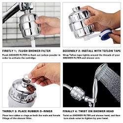 Shower filter - carbon shower